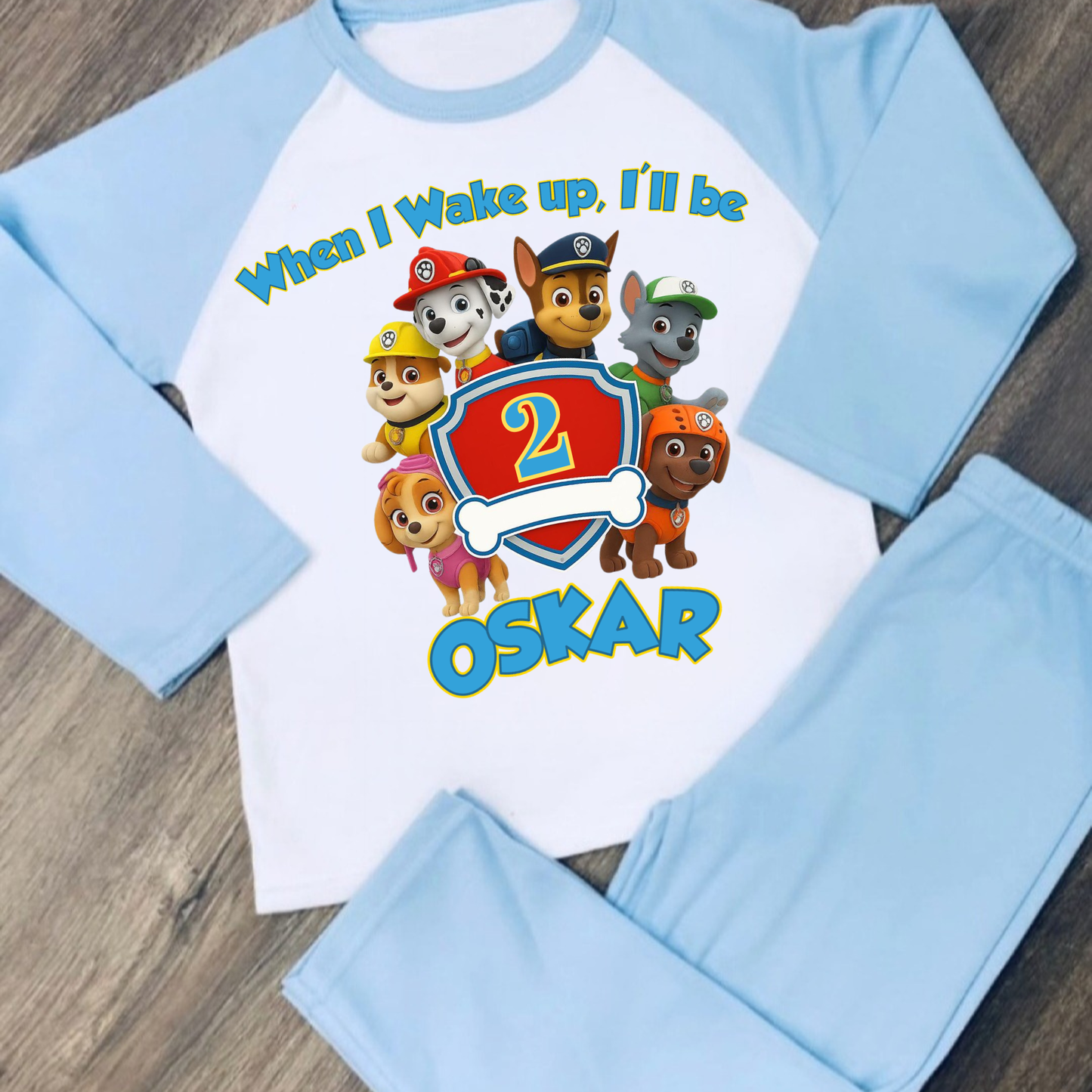Paw Patrol When I Wake Up Personalised Birthday Pyjamas