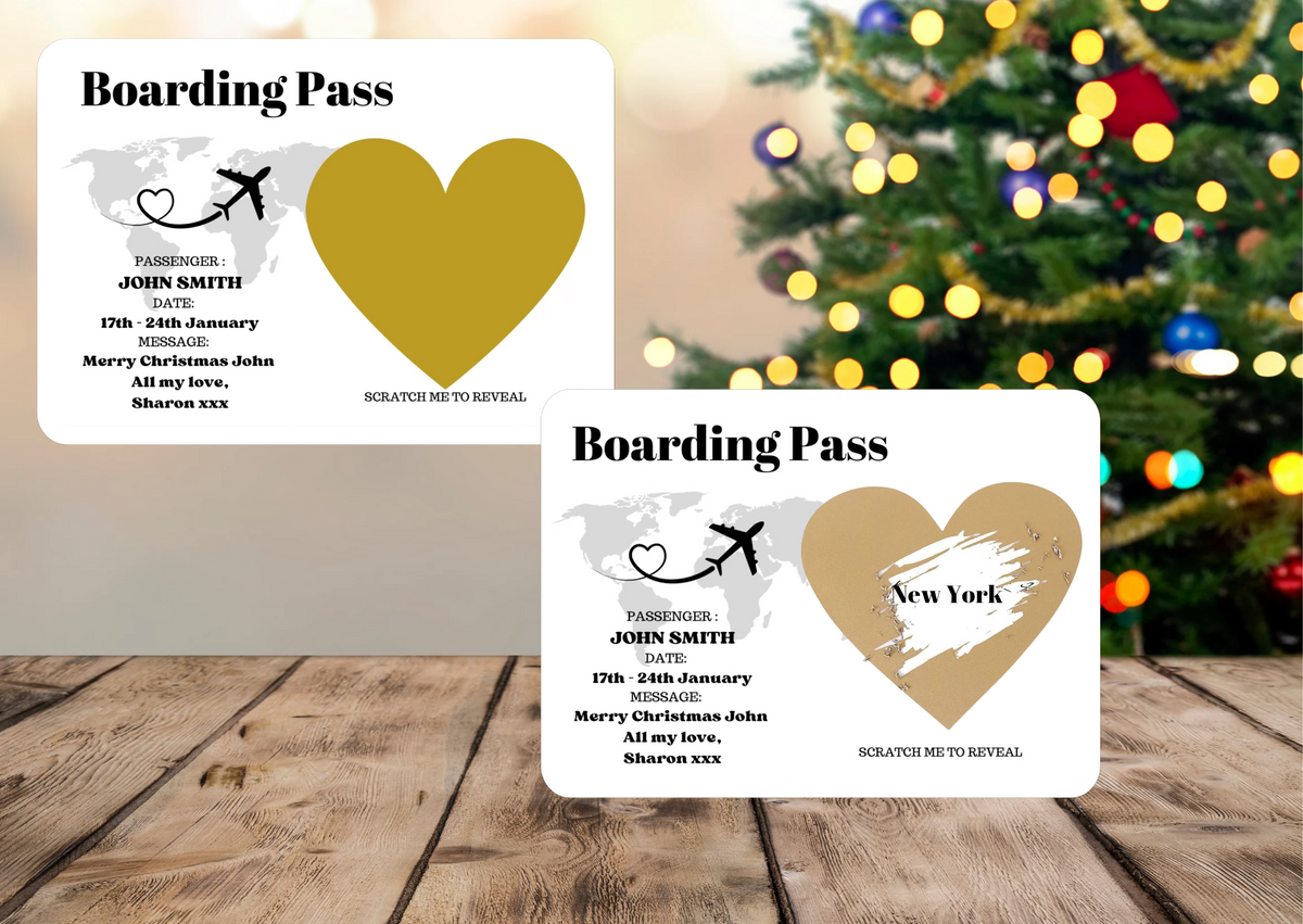 Scratch to Reveal Boarding Pass – Surprise Trip Gift