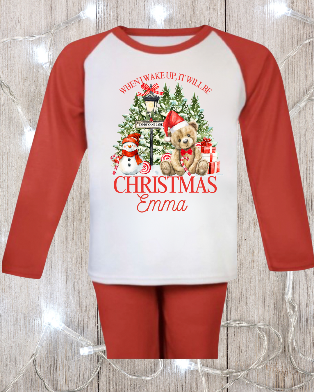 Personalised “When I Wake Up It Will Be Christmas” Christmas Pyjamas