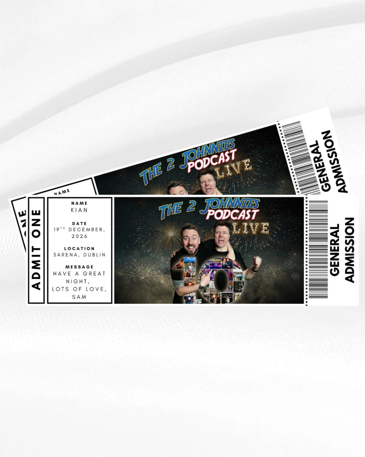 Personalised The 2 Johnnies Live Event Ticket