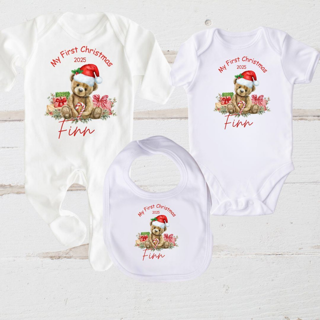 Personalised Baby's First Christmas Gift Set Design 2