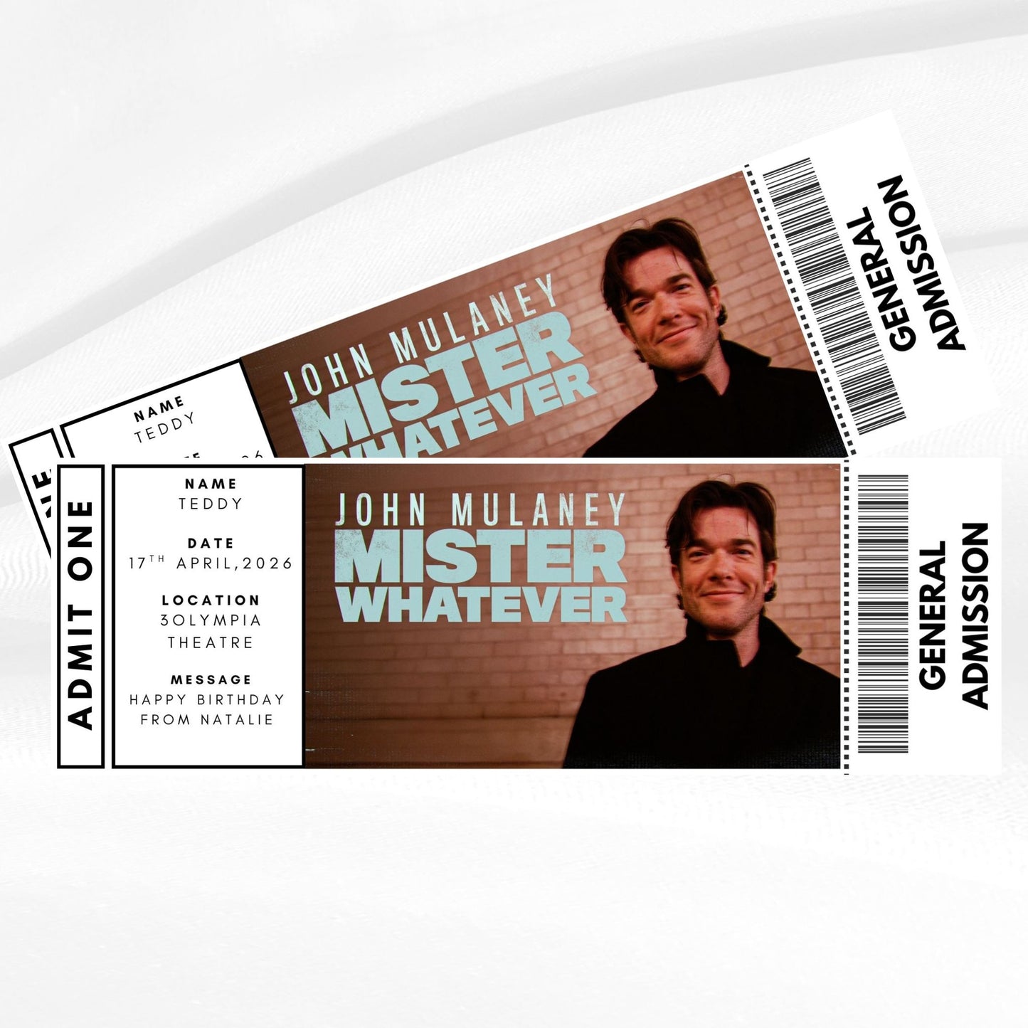 Personalised Event Ticket - Customised to suit any event
