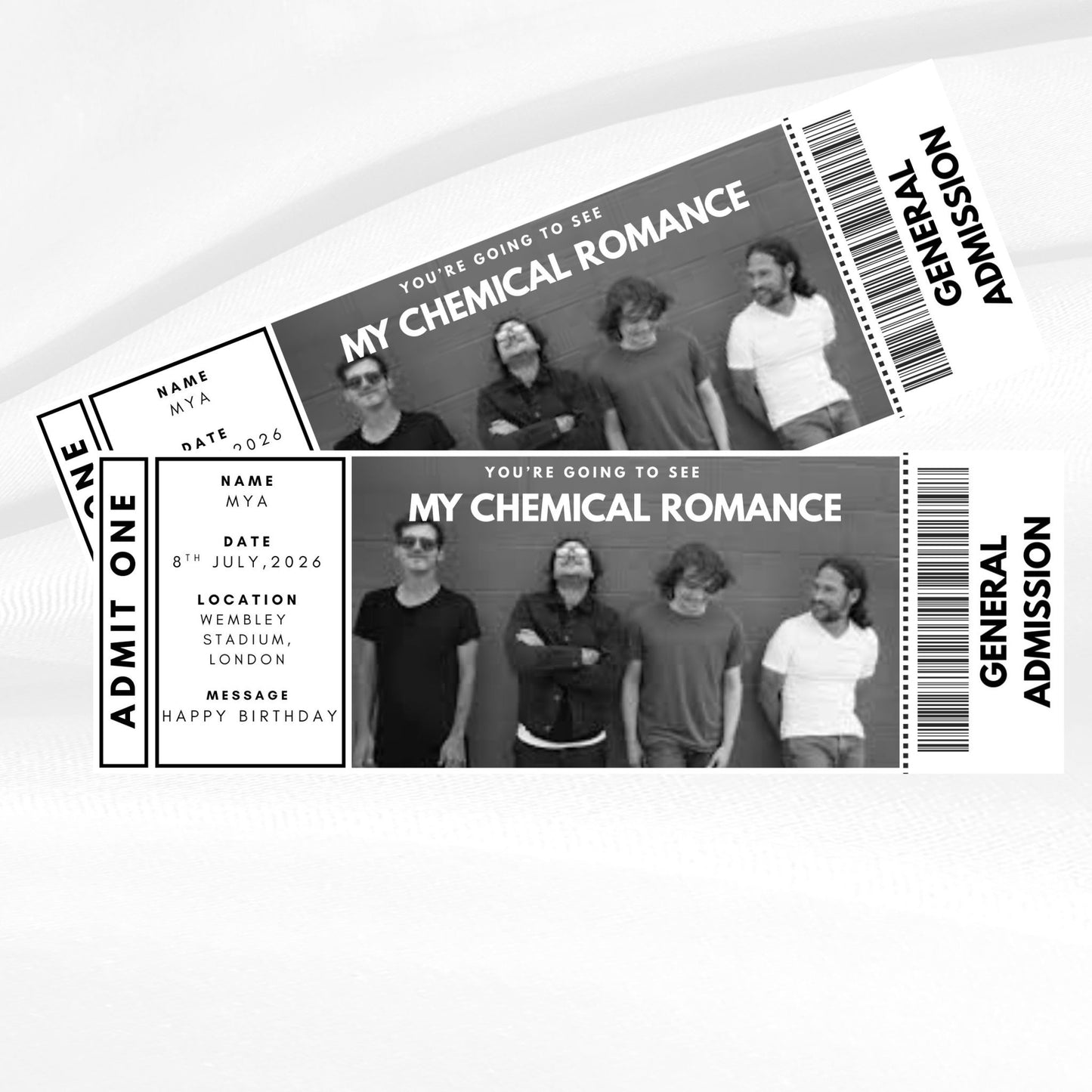 Personalised Event Ticket - Customised to suit any event