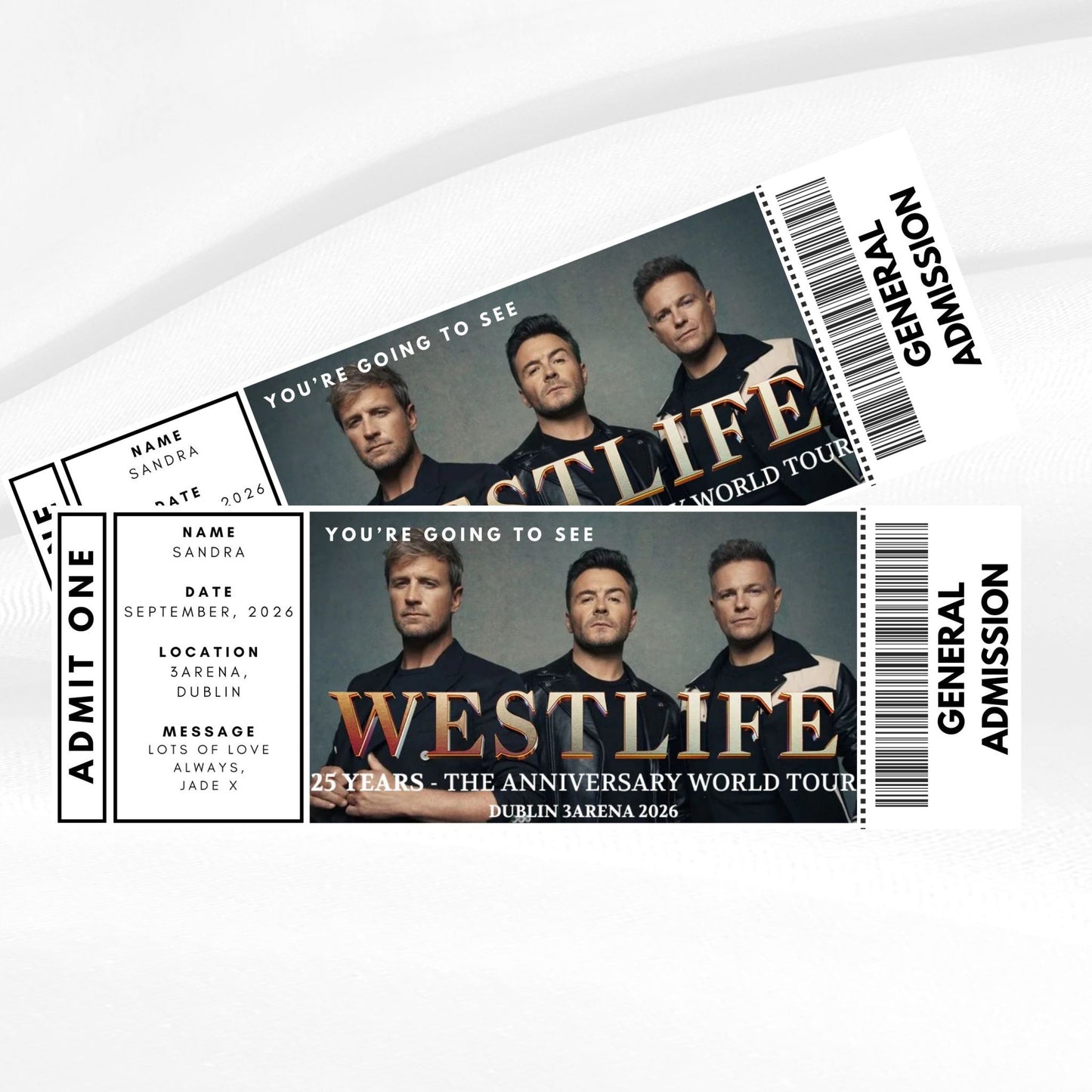 Personalised Event Ticket - Customised to suit any event