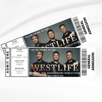 Personalised Event Ticket - Customised to suit any event