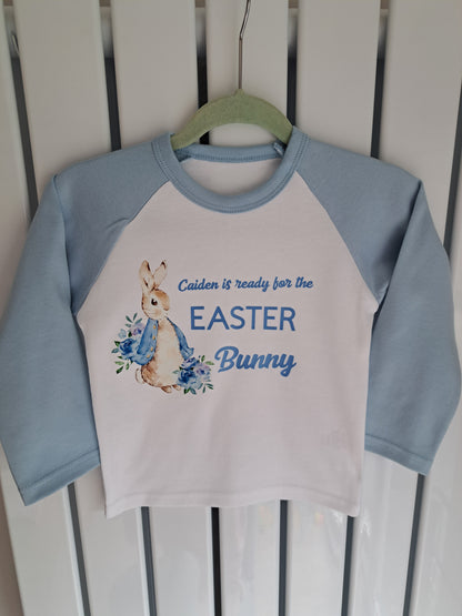 Kids Blue Personalised Easter Pjs