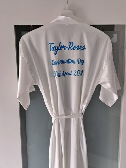 Girls Satin Robe - Communion/Confirmation