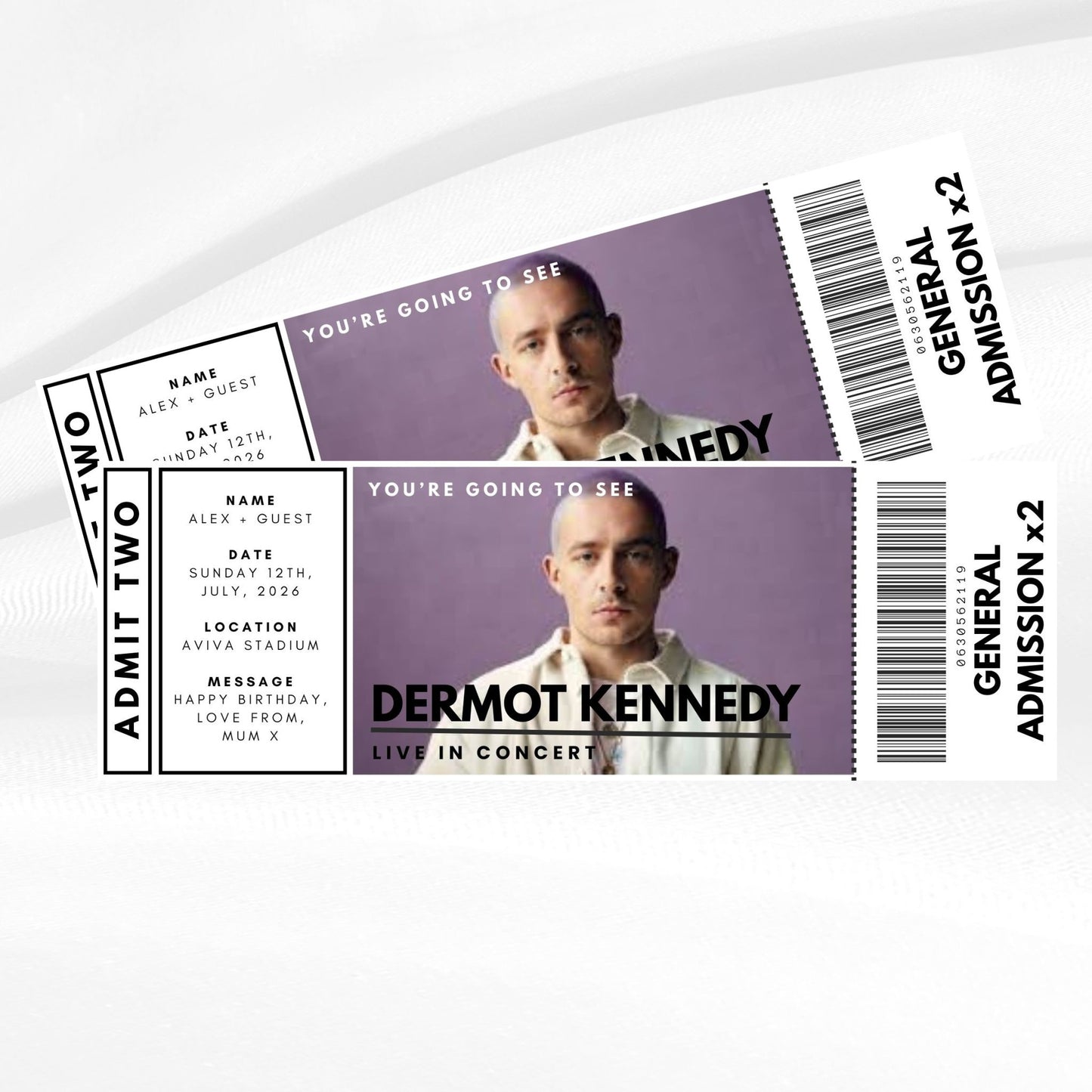 Personalised Event Ticket - Customised to suit any event