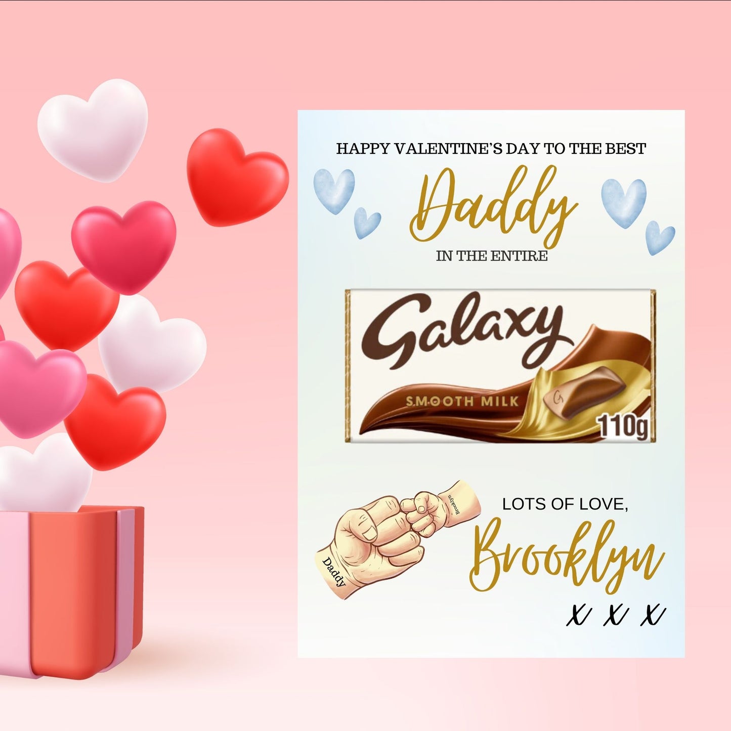Father & Son A4 Galaxy Bar Valentine’s Card