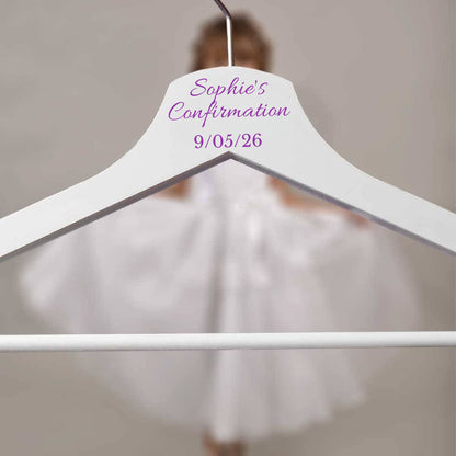 Personalised White Wooden Hanger