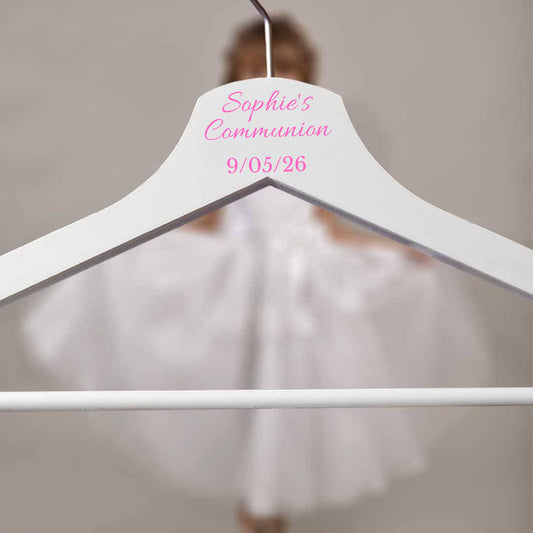 Personalised White Wooden Hanger