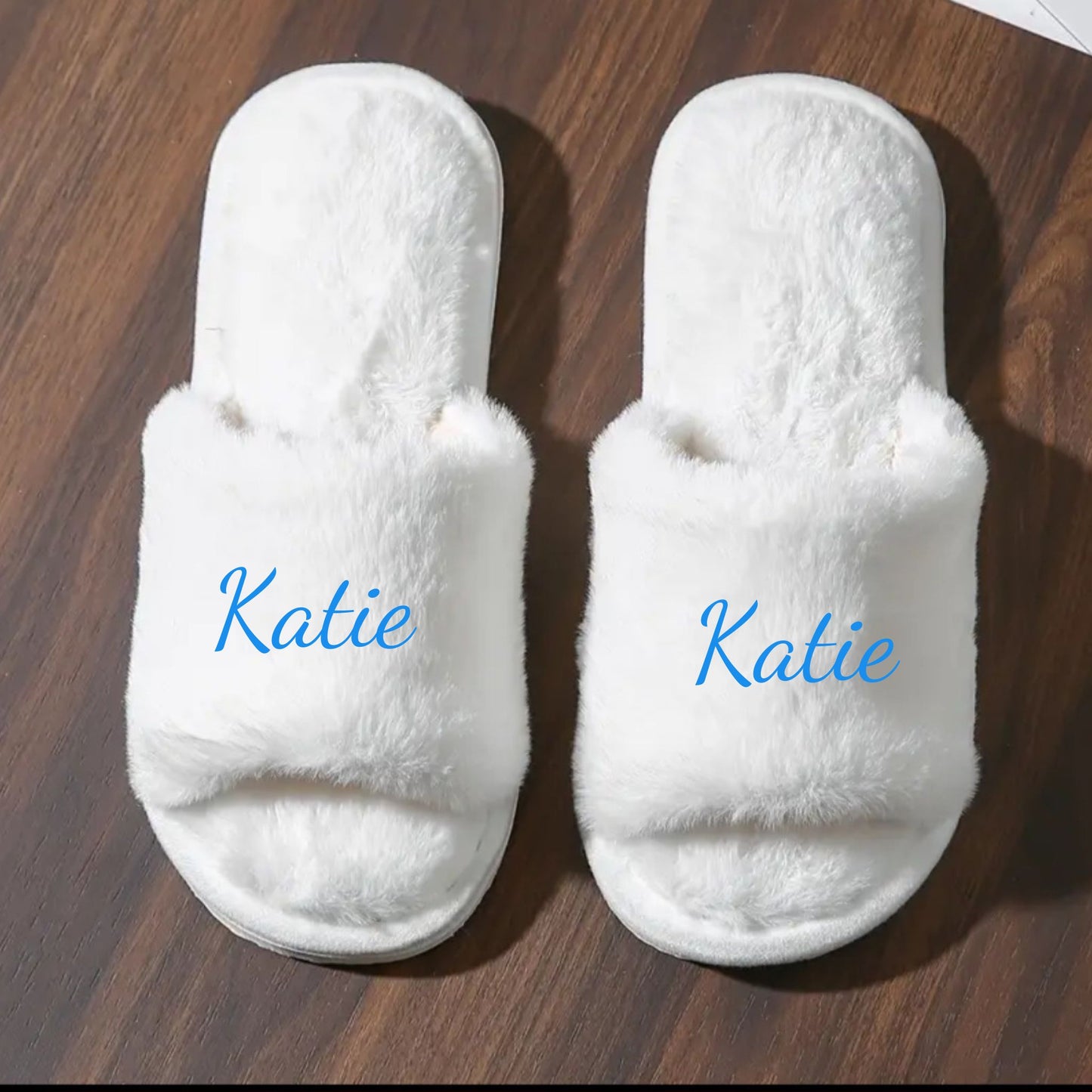 Personalised Kids Fluffy Slippers