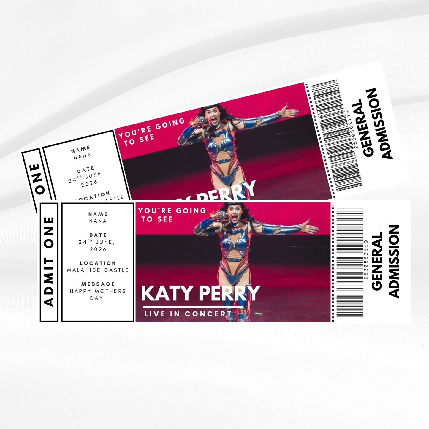 Personalised Event Ticket - Customised to suit any event