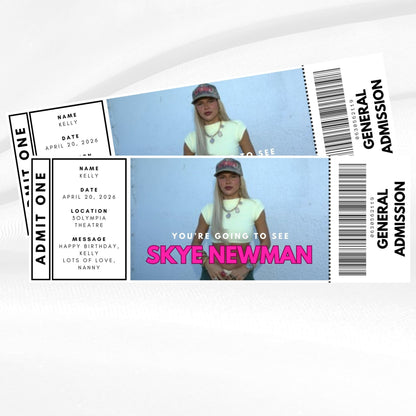 Personalised Event Ticket - Customised to suit any event