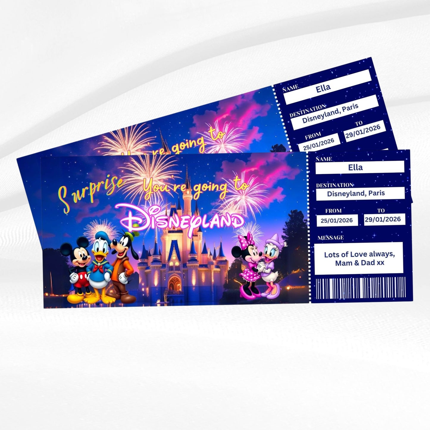 Personalised Surprise Disney Holiday Ticket- Disney Holiday Reveal
