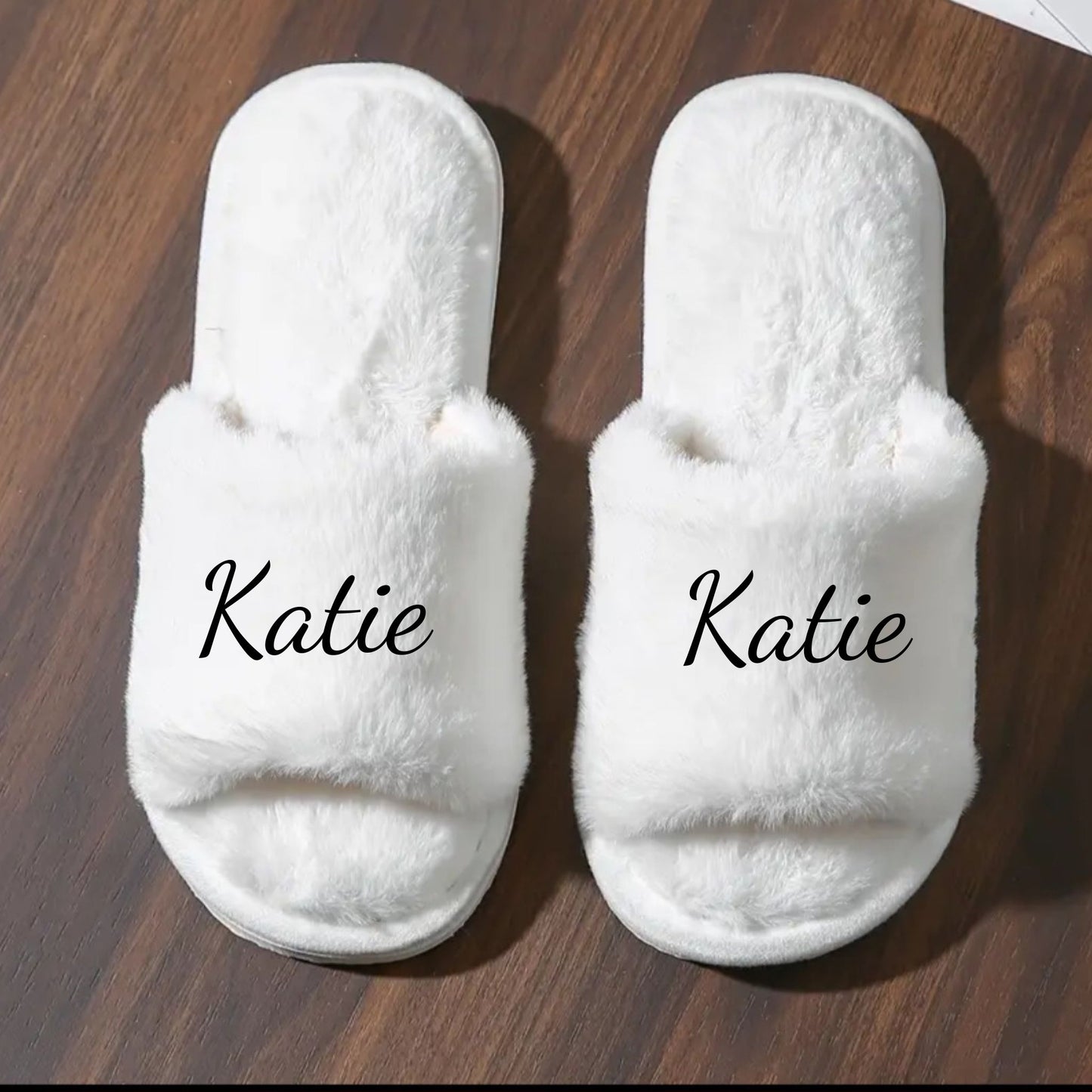 Personalised Kids Fluffy Slippers