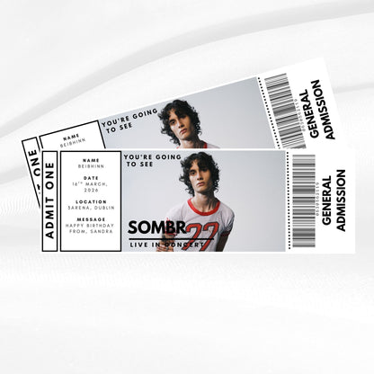 Personalised Event Ticket - Customised to suit any event