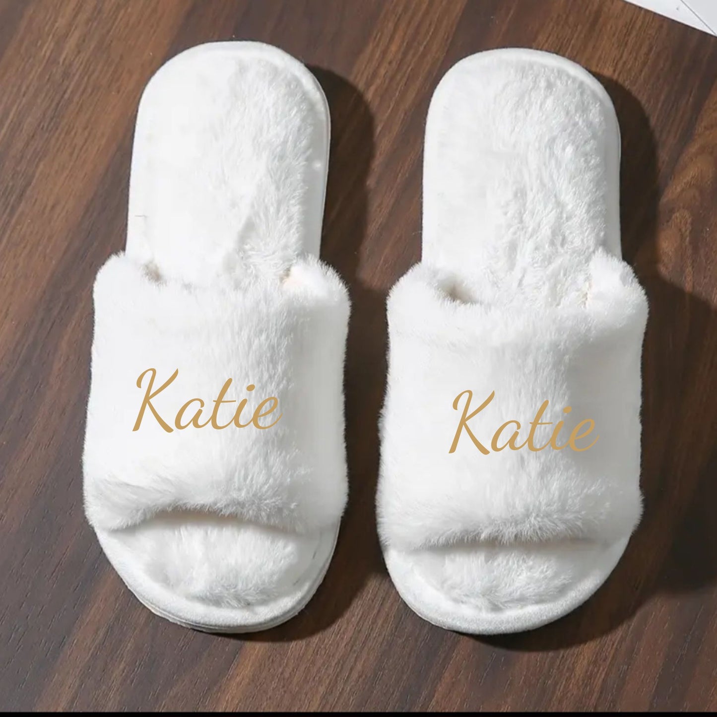 Personalised Kids Fluffy Slippers