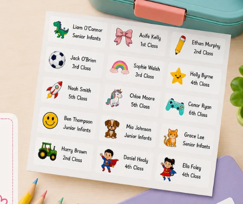 Personalised Peel & Stick School Name Labels