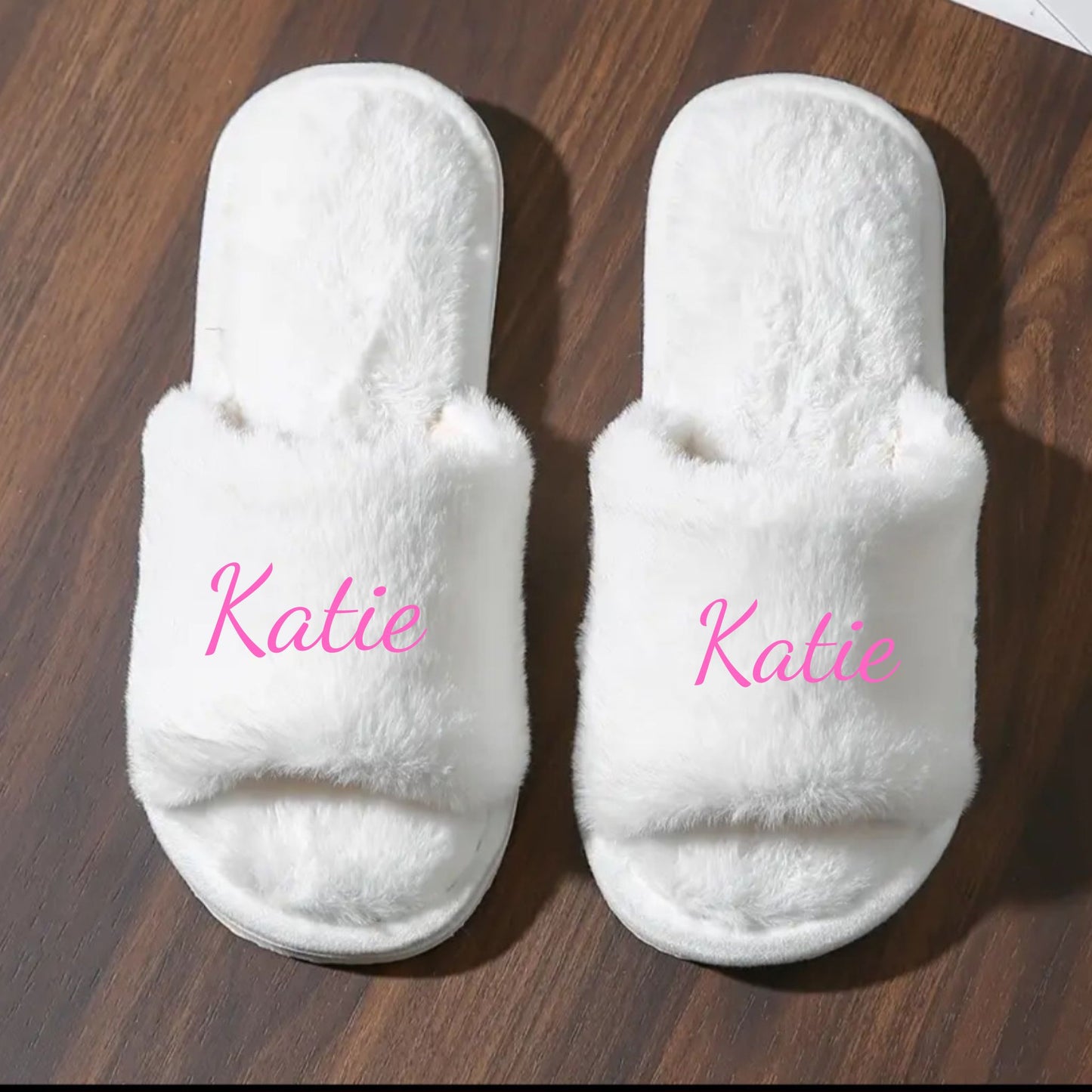 Personalised Kids Fluffy Slippers
