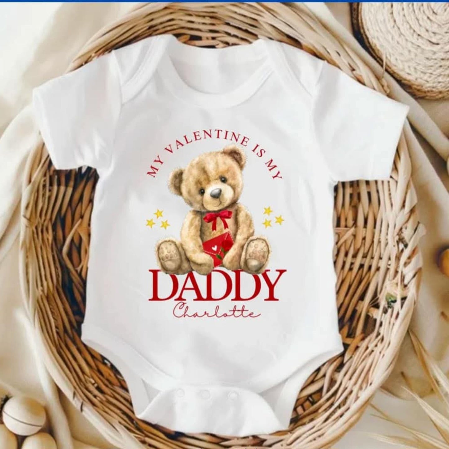 Personalised Valentine's Babygrow - Teddy Bear Valentine 💕