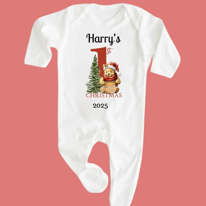 Personalised My First Christmas Babygrow Design 3 detail