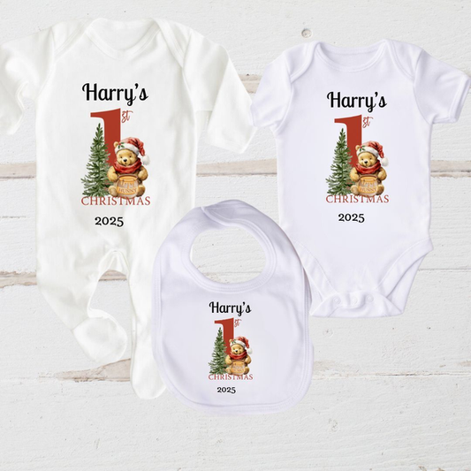 Personalised Baby's First Christmas Gift Set Design 1