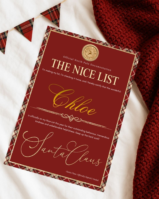 Personalised Letter from Santa – Traditional Tartan Design