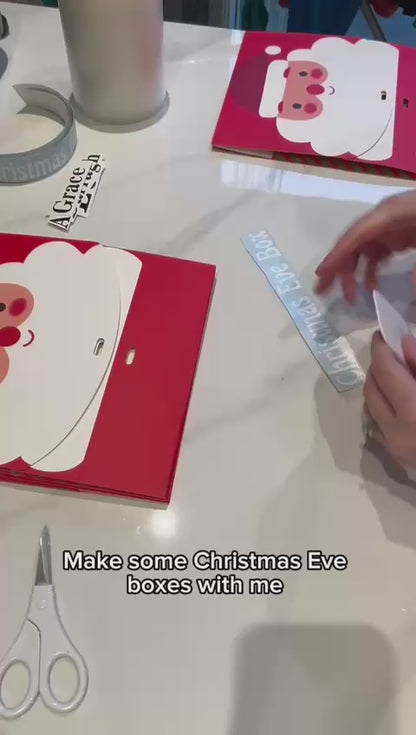 Personalised Santa Christmas Eve Box – Red Fold-Flat Gift Box