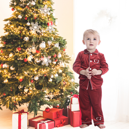 Red Velvet Personalised Christmas Pyjamas - PRE- ORDER ONLY
