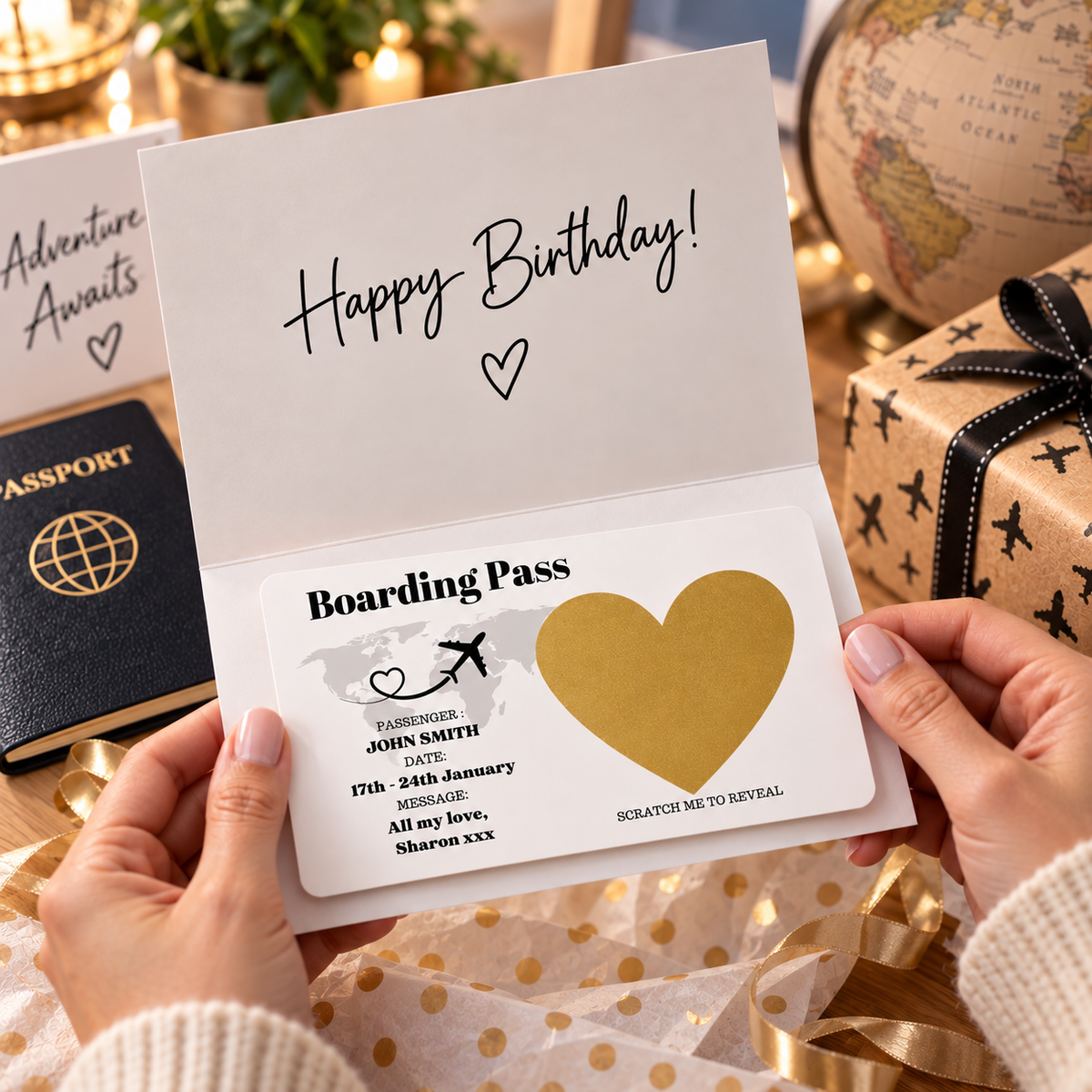 Scratch to Reveal Boarding Pass – Surprise Trip Gift