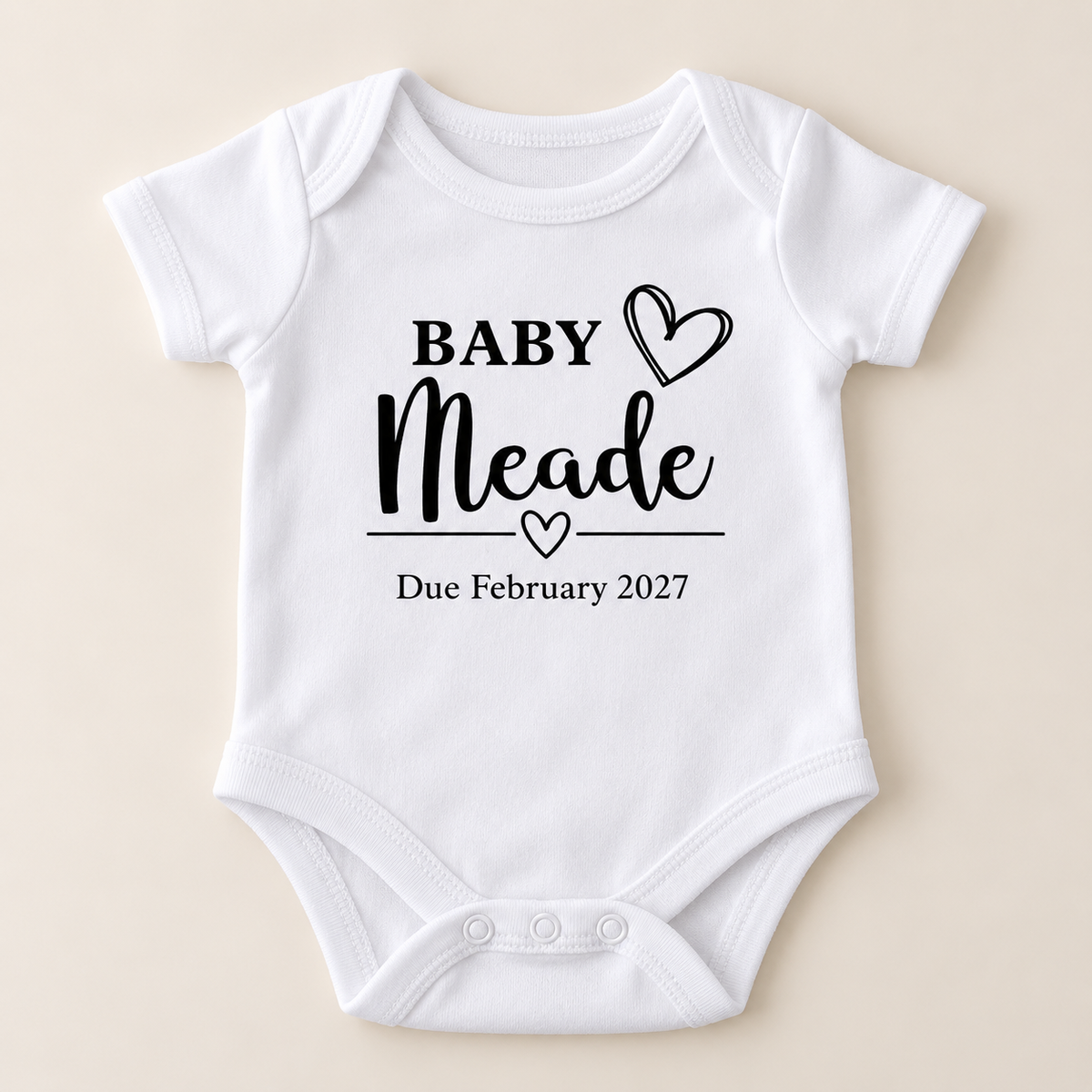 Personalised Baby Announcement Vest | Pregnancy Reveal & Due Date