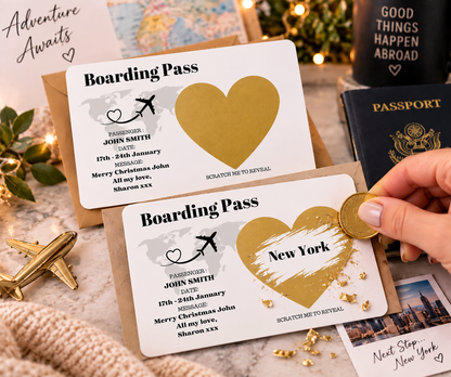 Scratch to Reveal Boarding Pass – Surprise Trip Gift