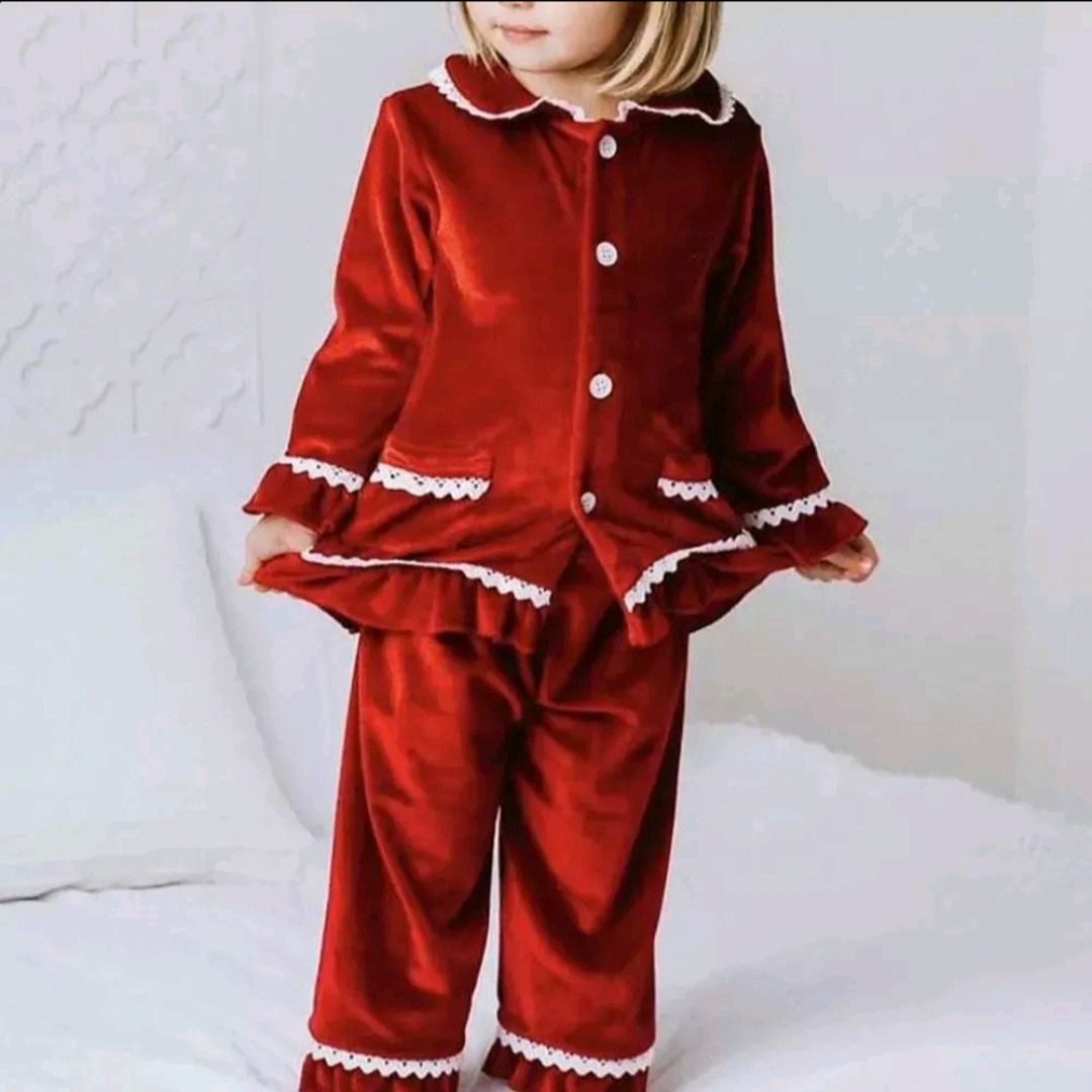 Red Velvet Personalised Christmas Pyjamas - PRE- ORDER ONLY