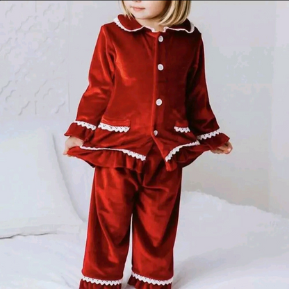 Red Velvet Personalised Christmas Pyjamas - PRE- ORDER ONLY