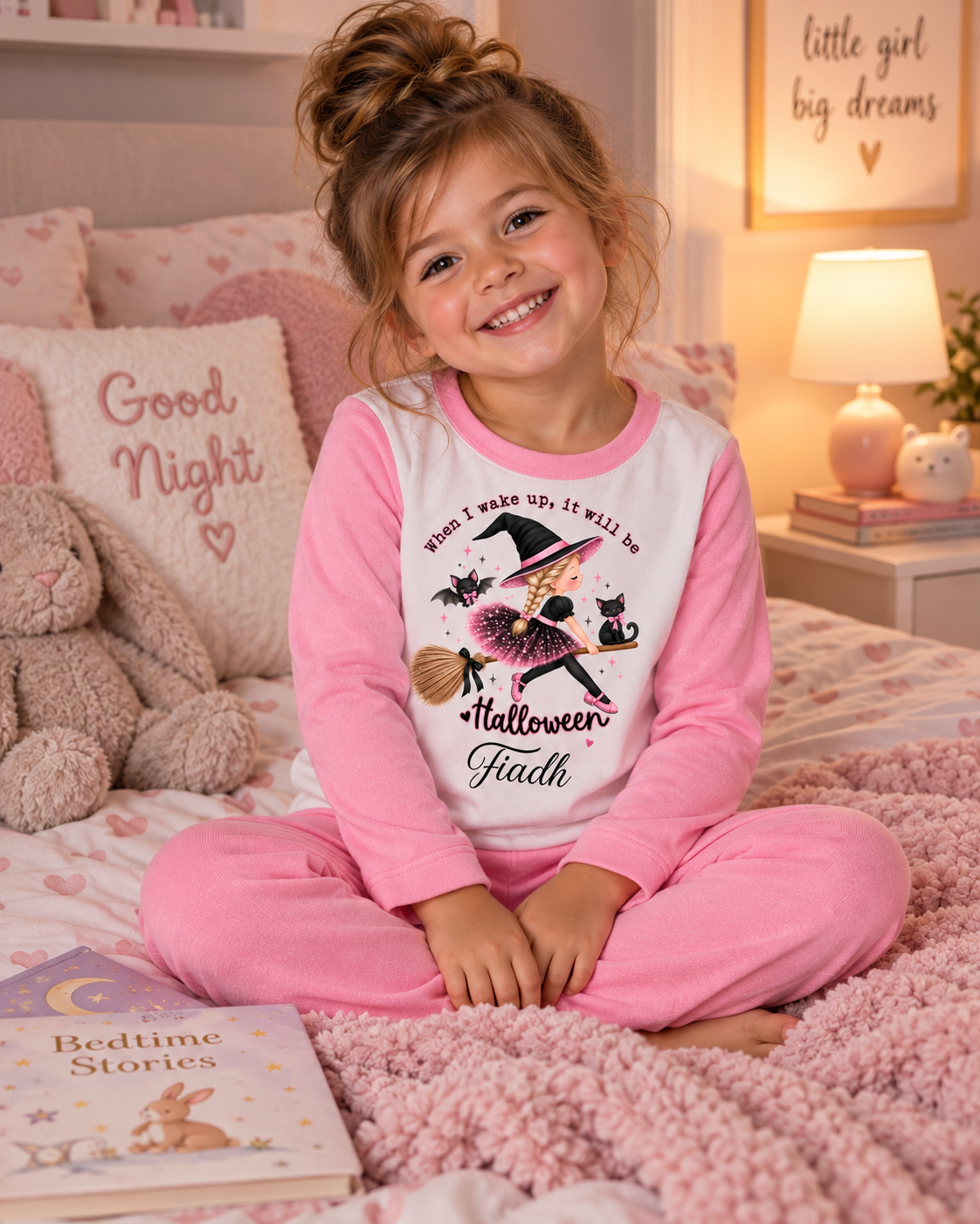 Personalised Girls Halloween Pyjamas – When I Wake Up It Will Be Halloween