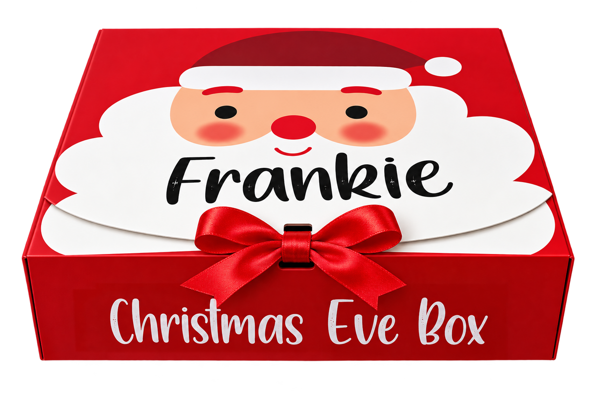 Personalised Santa Christmas Eve Box – Red Fold-Flat Gift Box