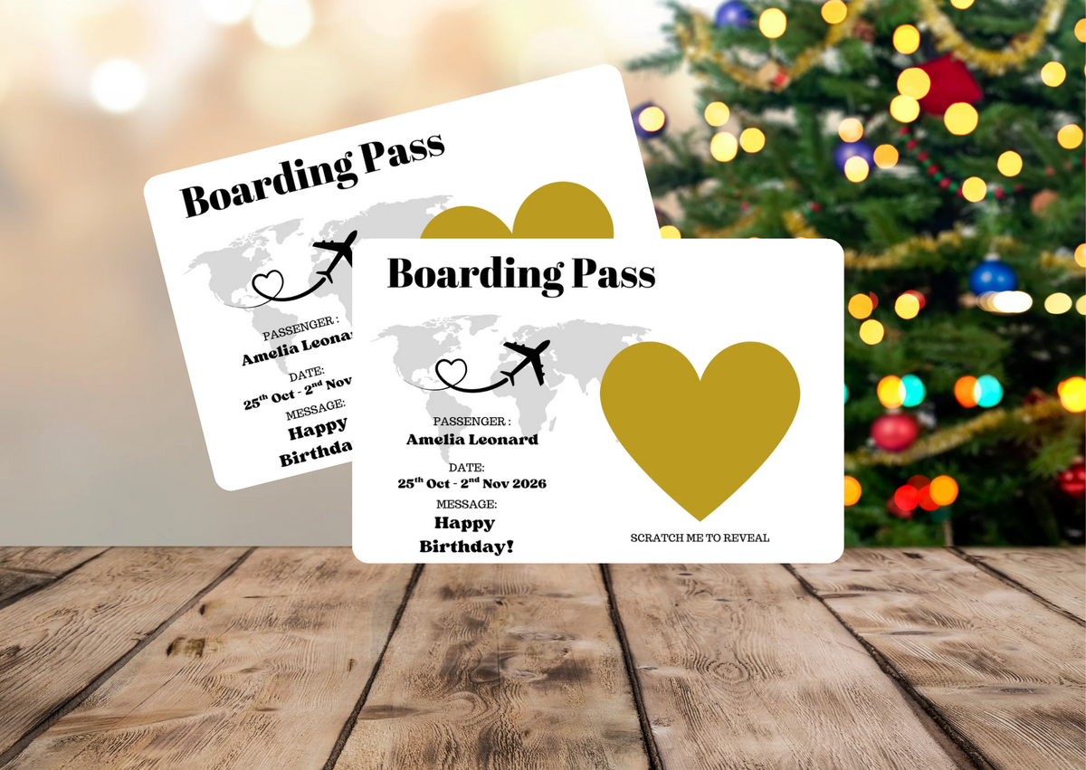 Scratch to Reveal Boarding Pass – Surprise Trip Gift