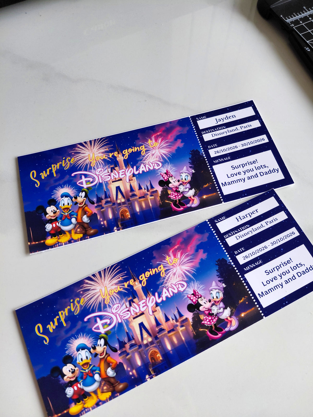 Personalised Surprise Disney Holiday Ticket- Disney Holiday Reveal