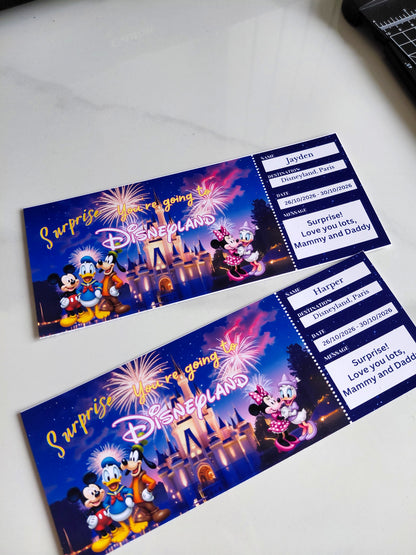 Personalised Surprise Disney Holiday Ticket- Disney Holiday Reveal