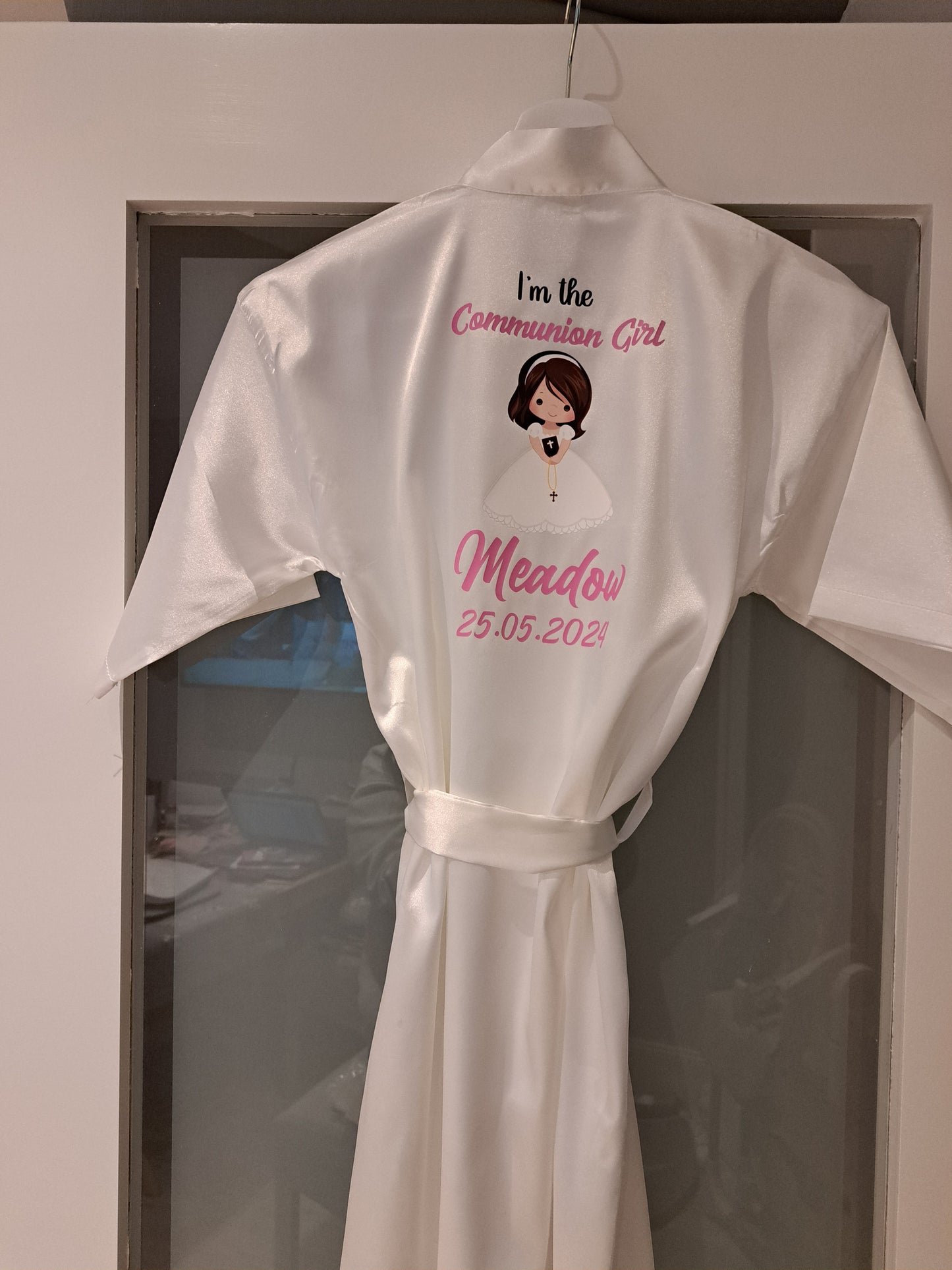 Girls Satin Robe - Communion/Confirmation